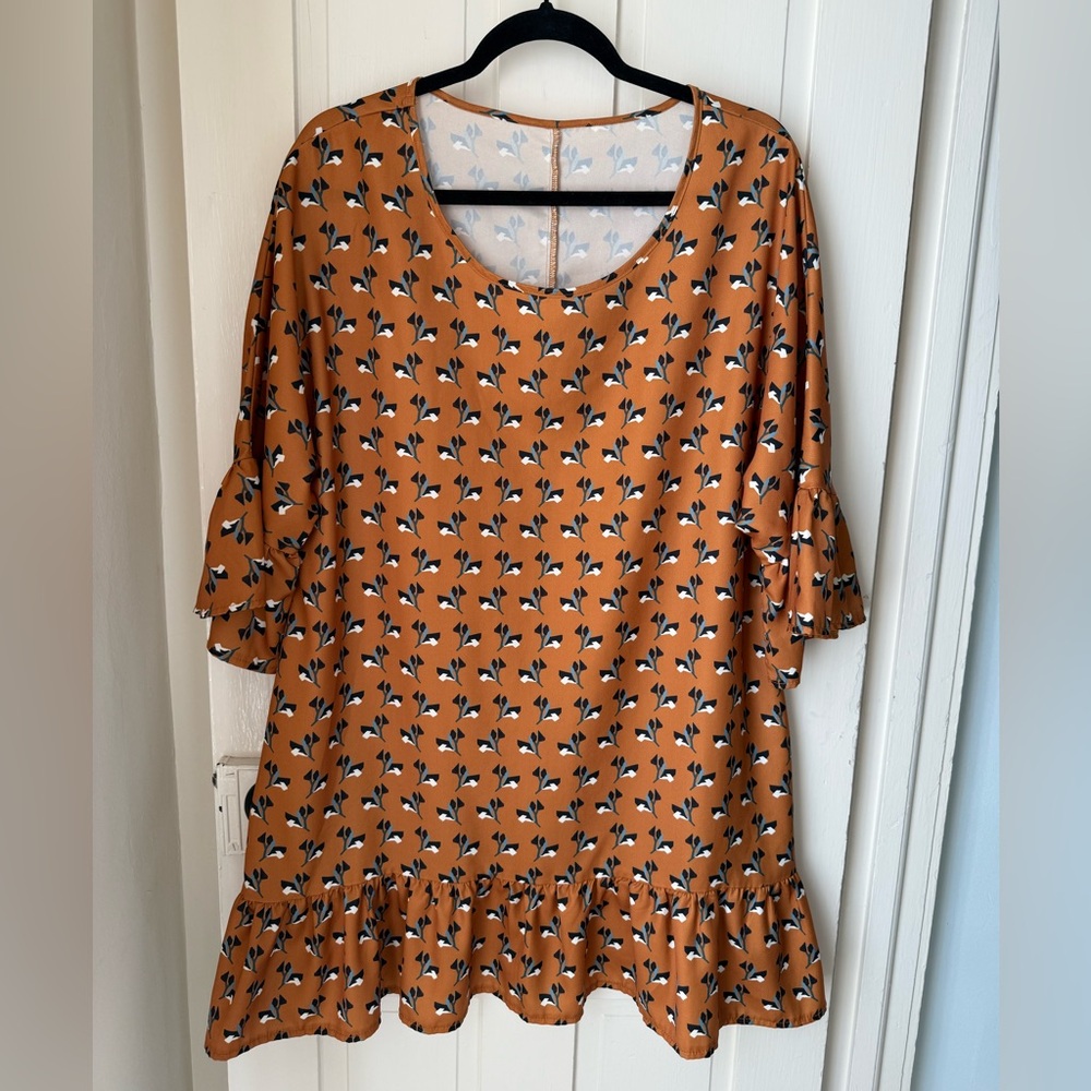 Floral Ruffle Midi Dress